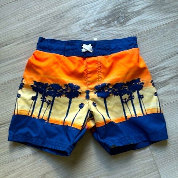 Cat & Jack Palm Tree Beach Swim Shorts Bathing Suit Toddler 4T - Picture 2 of 4